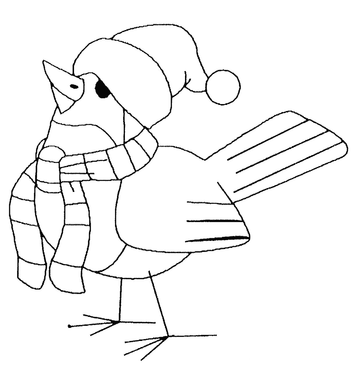 Deux oiseaux en pleine forêt sur un coloriage original