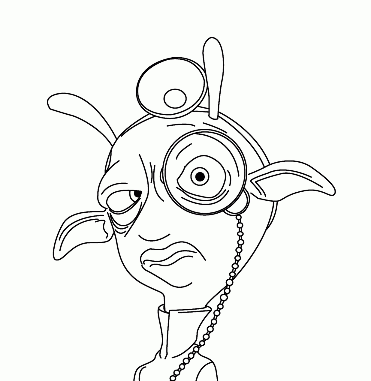 Coloriage de Oui-Oui en train de jouer dans un décor coloré Coloriage de Oui-Oui en train de jouer dans un décor coloré