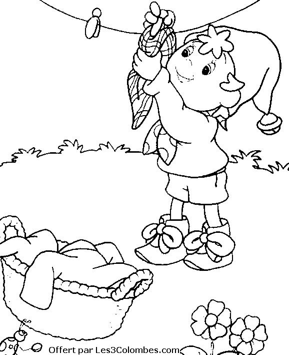 Oui-Oui en train de jouer dans un décor coloré Oui-Oui en train de jouer dans un décor coloré