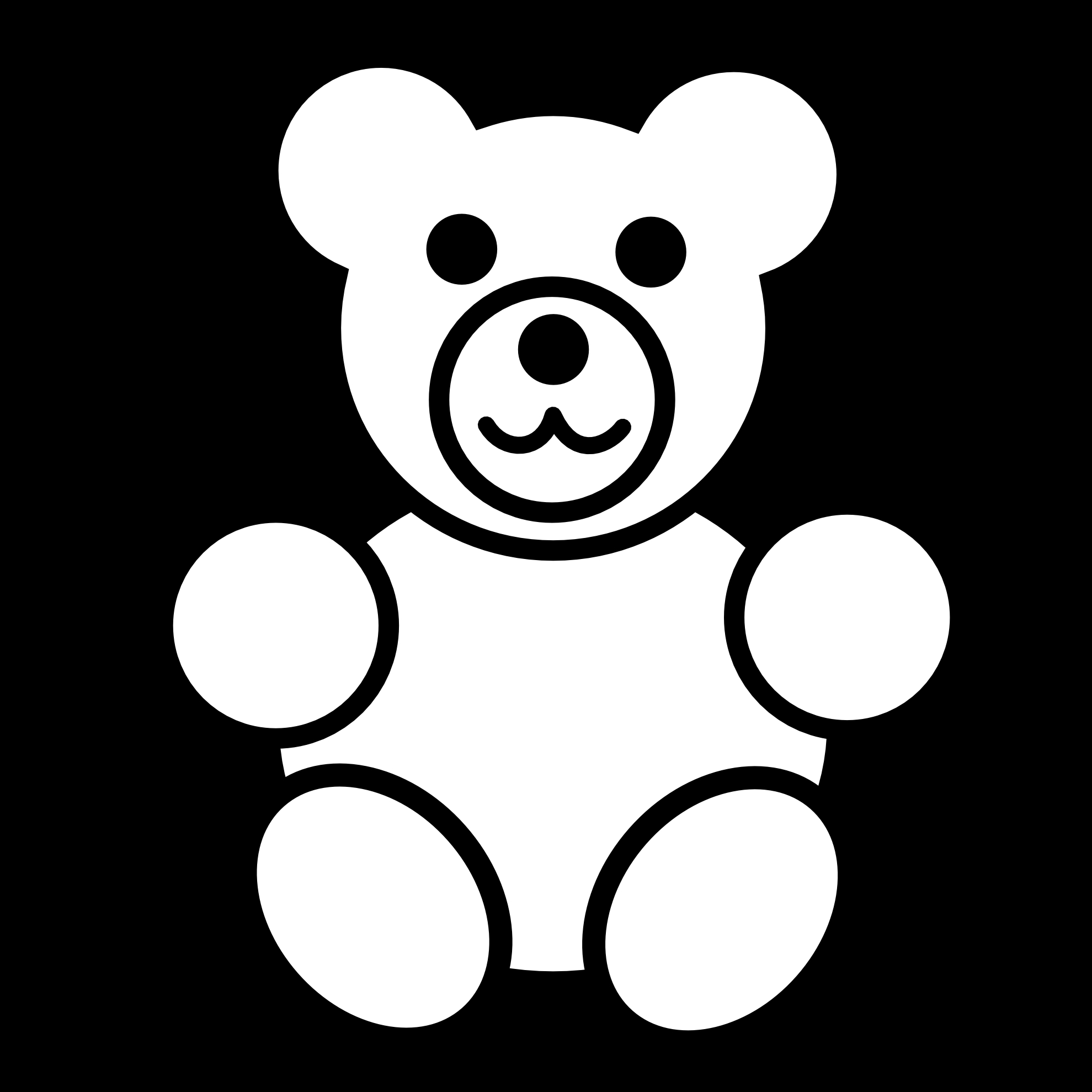 Un ours souriant assis au cœur de la forêt