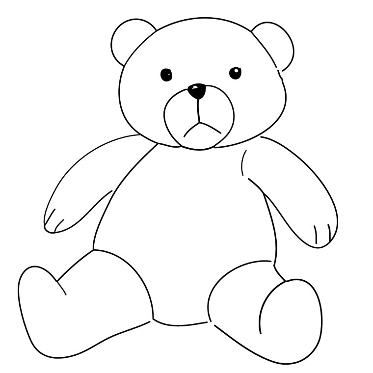 Un ours souriant assis dans une forêt