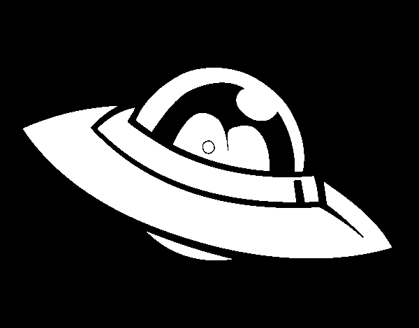 Un vaisseau spatial au-dessus d'un paysage extraterrestre