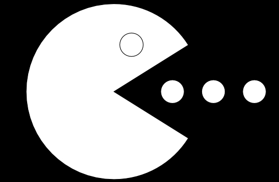 Coloriage de Pac-Man dans un décor de labyrinthe