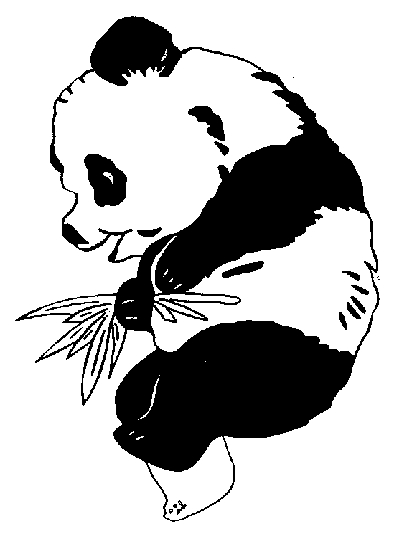 Un panda mignon se reposant sur un tronc d'arbre
