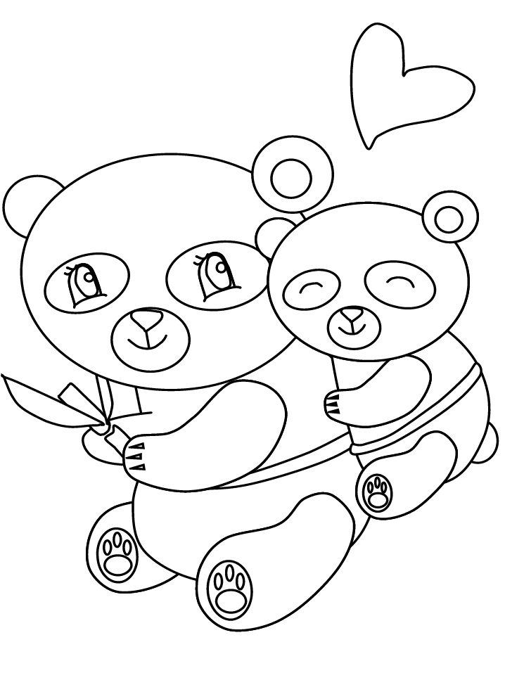 Panda assis sur une branche entouré de feuillage
