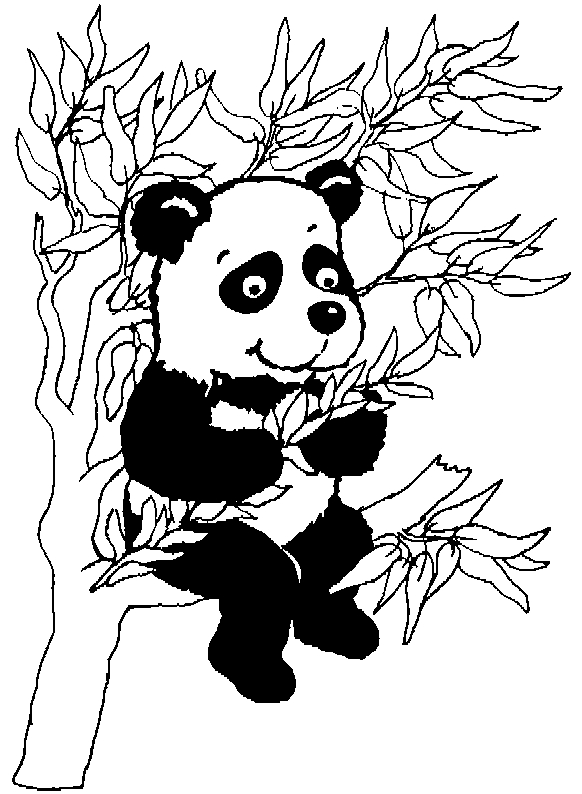Un panda mignon sur un fond de végétation luxuriante