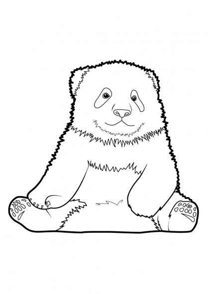 Un panda joyeux en pleine nature