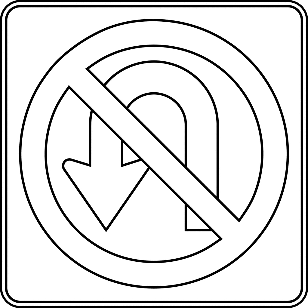 Coloriage d'un panneau routier à colorier pour enfants