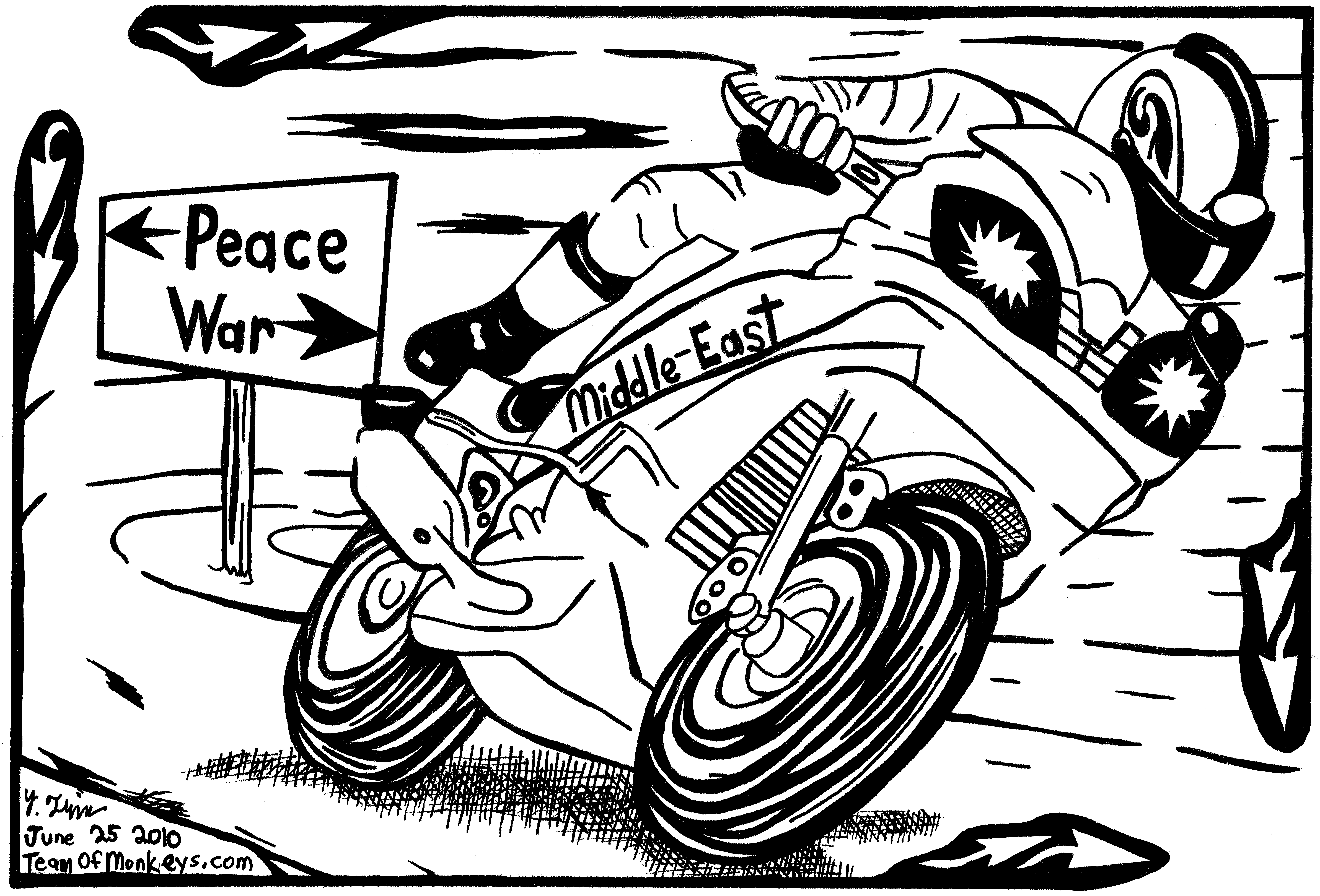 Coloriage d'un panneau routier à colorier
