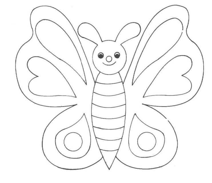 Coloriage d'un papillon sur un fond floral