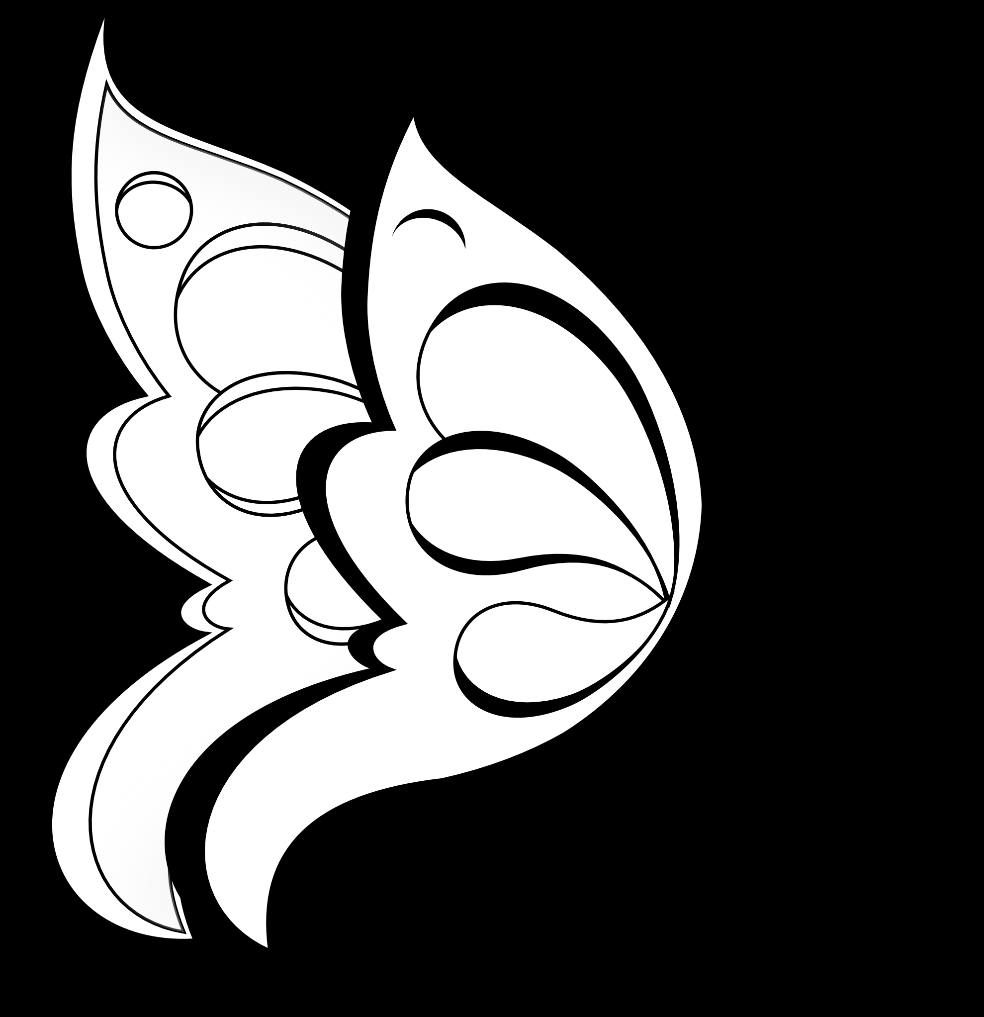 Coloriage d'un papillon délicat sur fond floral