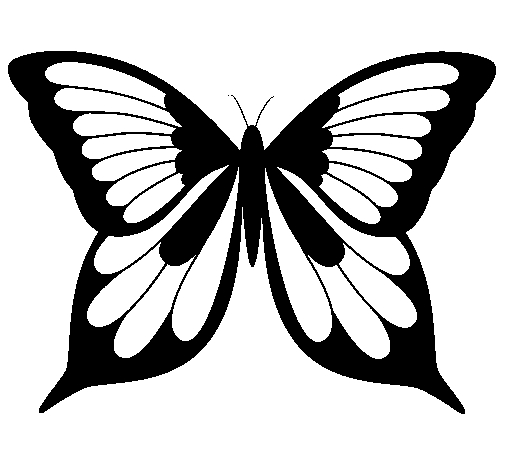 Coloriage d'un papillon délicatement stylisé sur fond floral