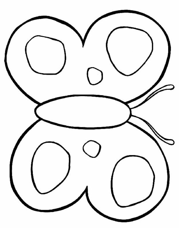 Coloriage d'un papillon sur fond de fleurs