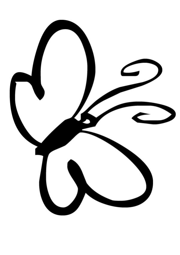 Coloriage d'un papillon aux ailes déployées sur fond floral