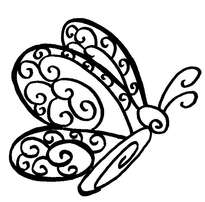 Coloriage d'un papillon délicat sur un fond floral