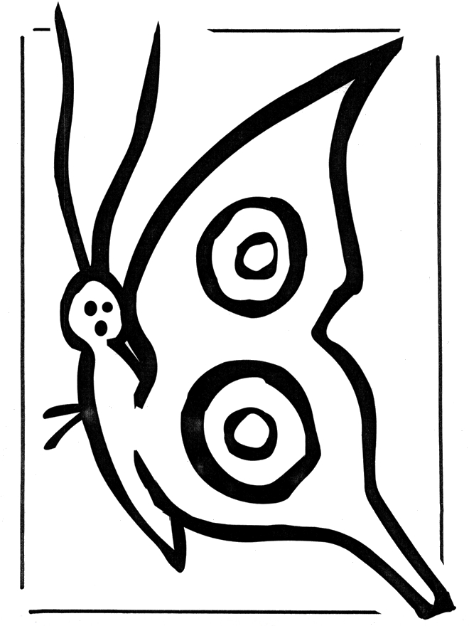 Coloriage d'un papillon aux ailes délicates dans un cadre floral