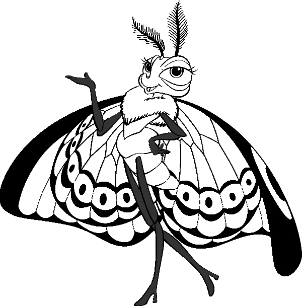 Coloriage d'un papillon sur fond floral avec motifs délicats