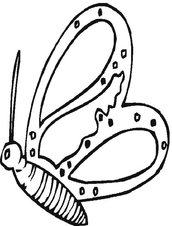Coloriage d'un papillon stylisé sur fond floral
