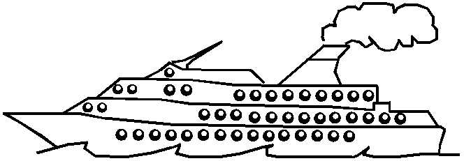 Coloriage d'un paquebot de croisière en mer