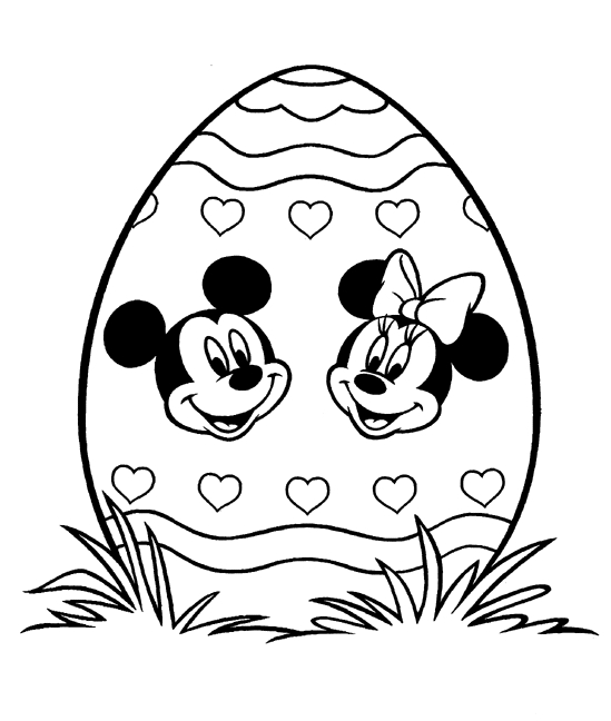 Coloriage de Pâques avec un lapin et des œufs décorés dans un jardin