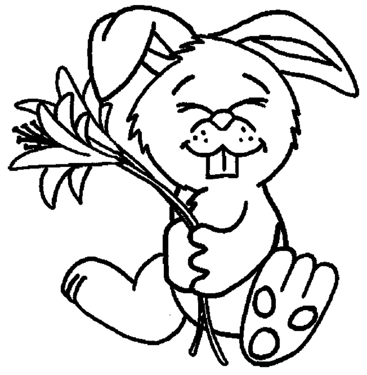 Un lapin joyeux portant des œufs de Pâques dans un jardin fleuri