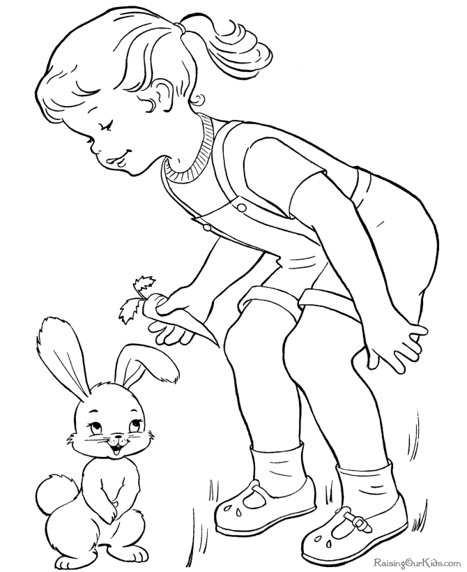 Scène de Pâques avec un lapin et des œufs colorés
