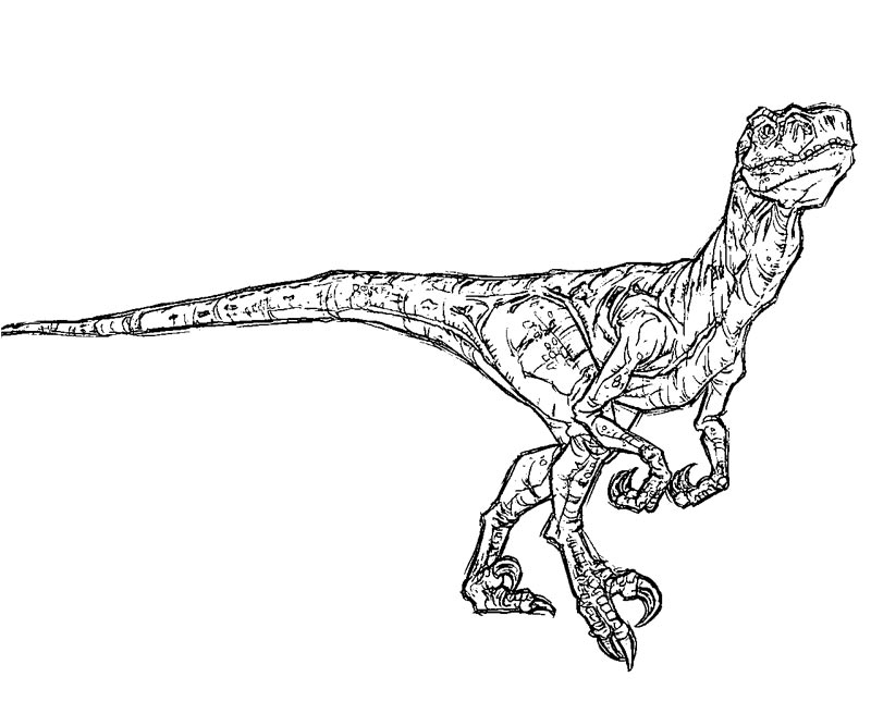 Coloriage d'un dinosaure dans un parc jurassique verdoyant