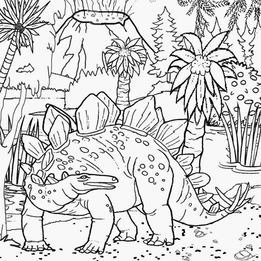 Dinosaures en pleine exploration dans un paysage préhistorique