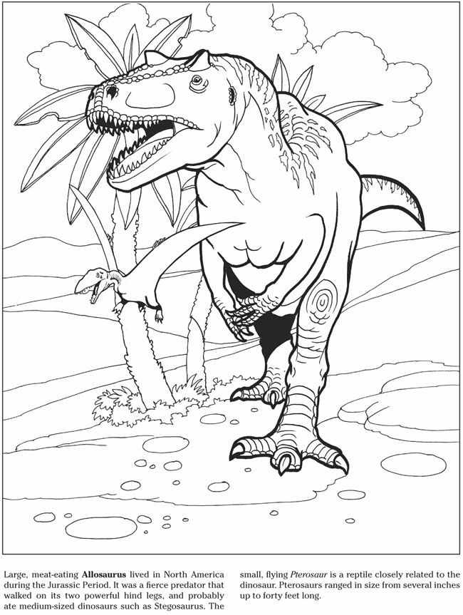 Dino en pleine action dans un parc jurassique