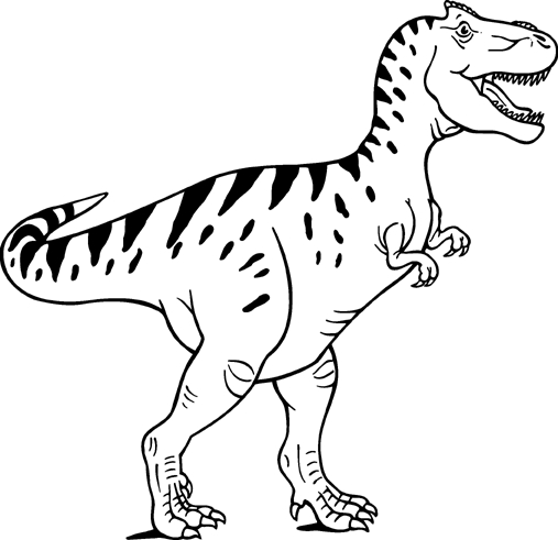 Coloriage de dinosaures dans un paysage préhistorique
