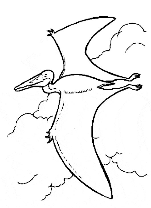 Coloriage d'un dinosaure dans un paysage jurassique Coloriage d'un dinosaure dans un paysage jurassique