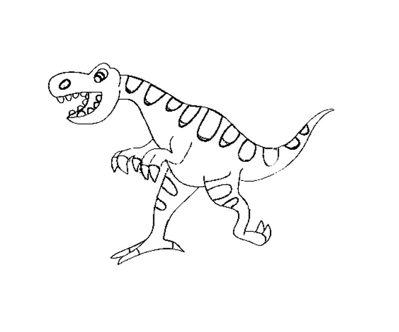 Un dinosaure dans un paysage préhistorique verdoyant