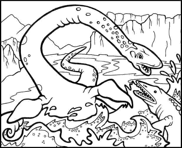 Scène de dinosauriens évoluant dans un parc jurassique verdoyant