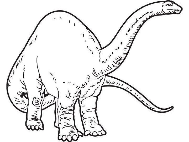 Coloriage d'un dinosaure dans un environnement préhistorique