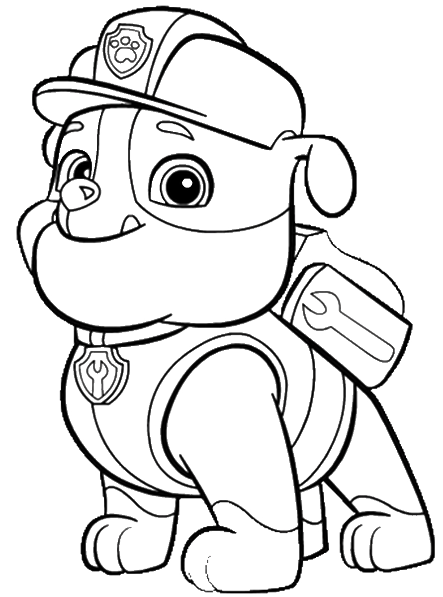 Coloriage de la Pat'Patrouille en mission de sauvetage