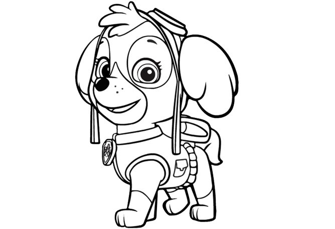 Coloriage de la Pat' Patrouille avec les chiots en mission