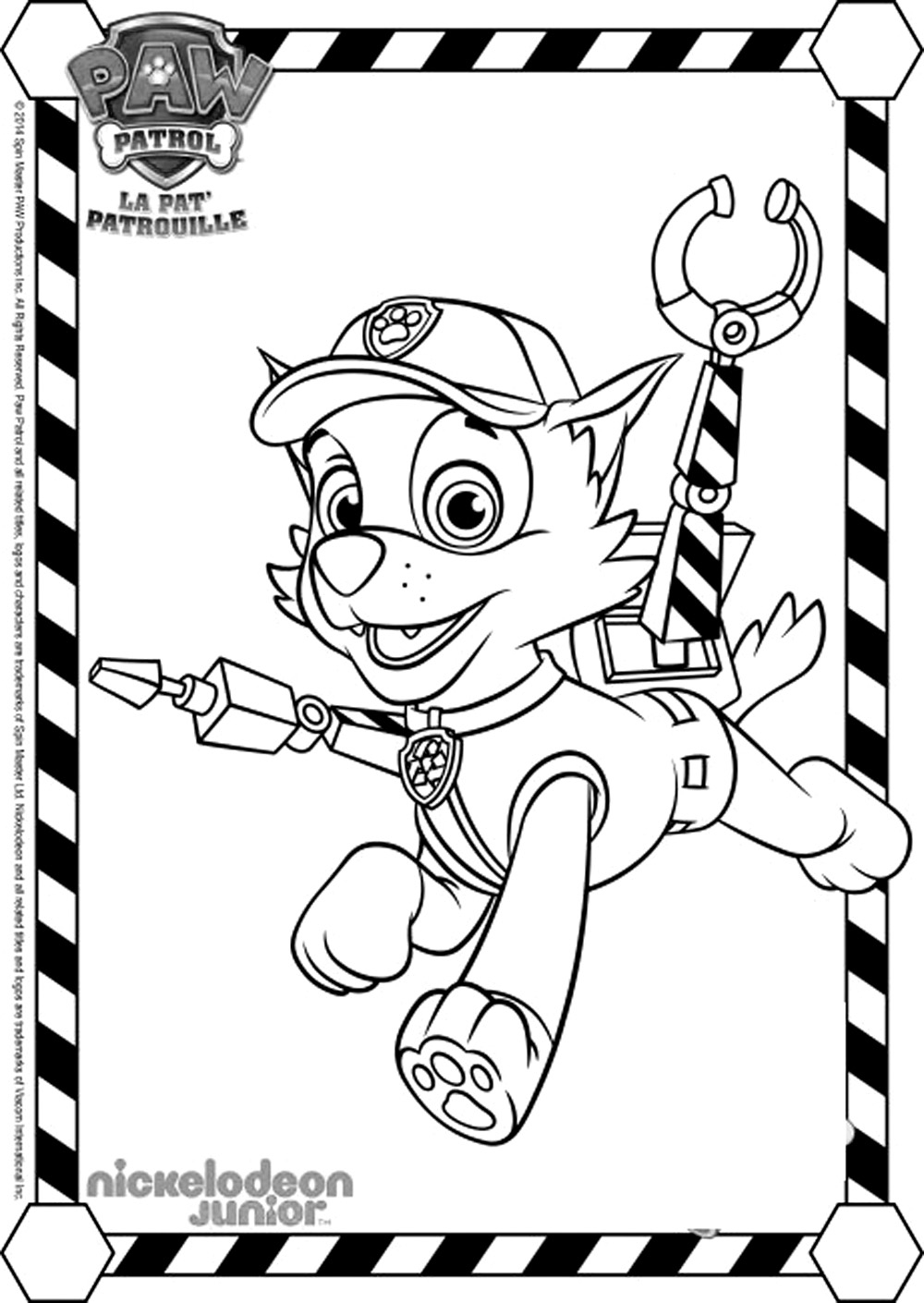 Pat' Patrouille en mission de sauvetage dans un décor animé