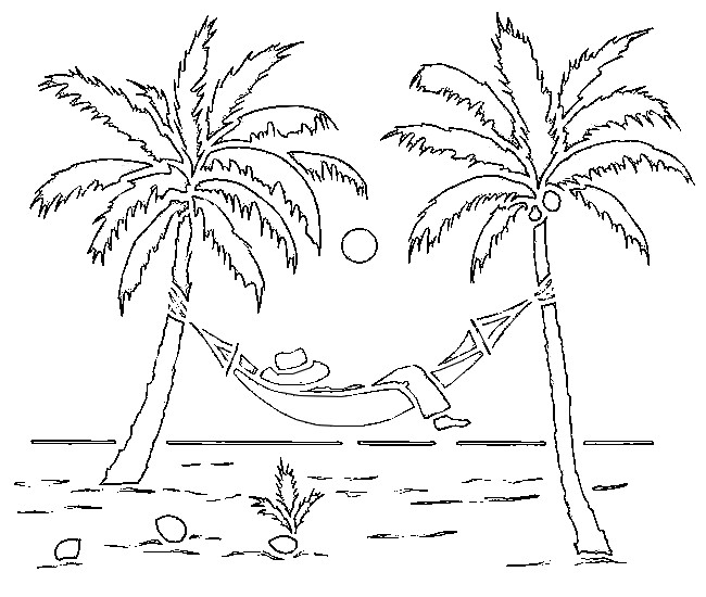 Coloriage d'un paysage naturel avec montagnes, arbres et un lac