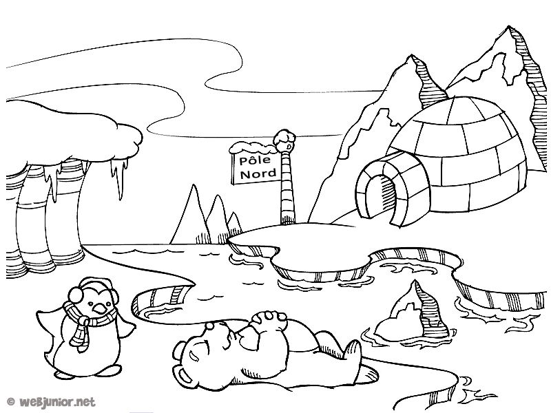 Coloriage d'un paysage de montagne avec un lac et des arbres