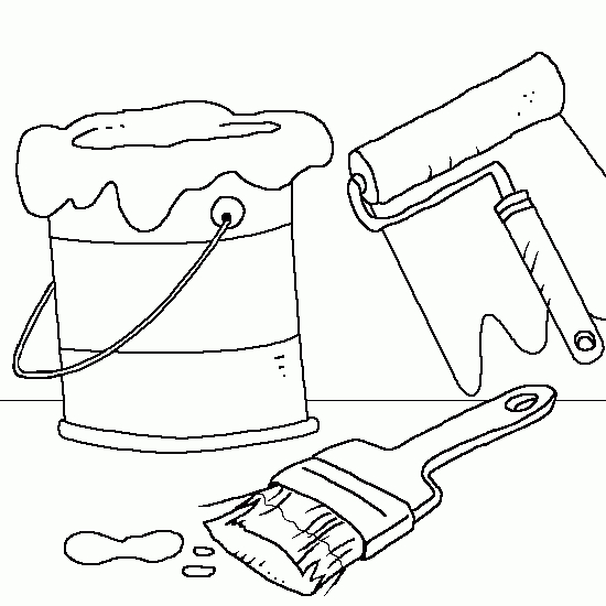 Un peintre concentré dans son atelier avec ses outils et toiles
