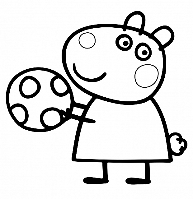 Peppa Pig et George jouant dans un jardin ensoleillé