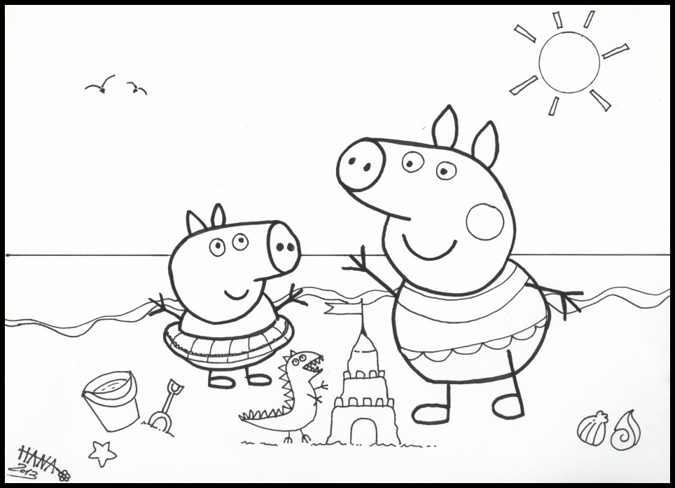 Peppa Pig et ses amis s'amusent dans un cadre ensoleillé