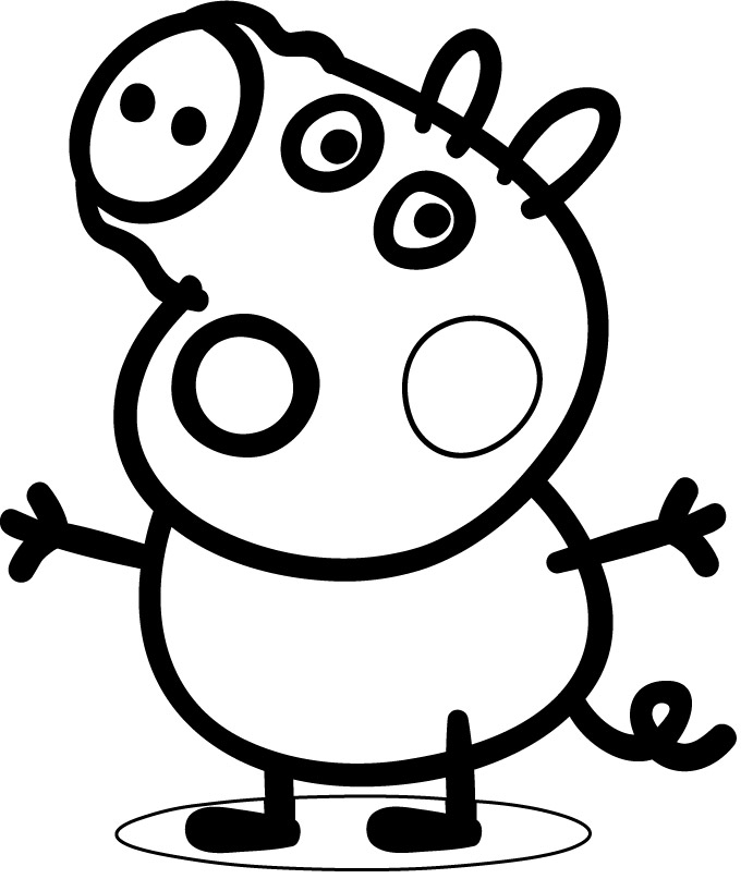 Peppa Pig en train de jouer dans un champ avec son petit frère George