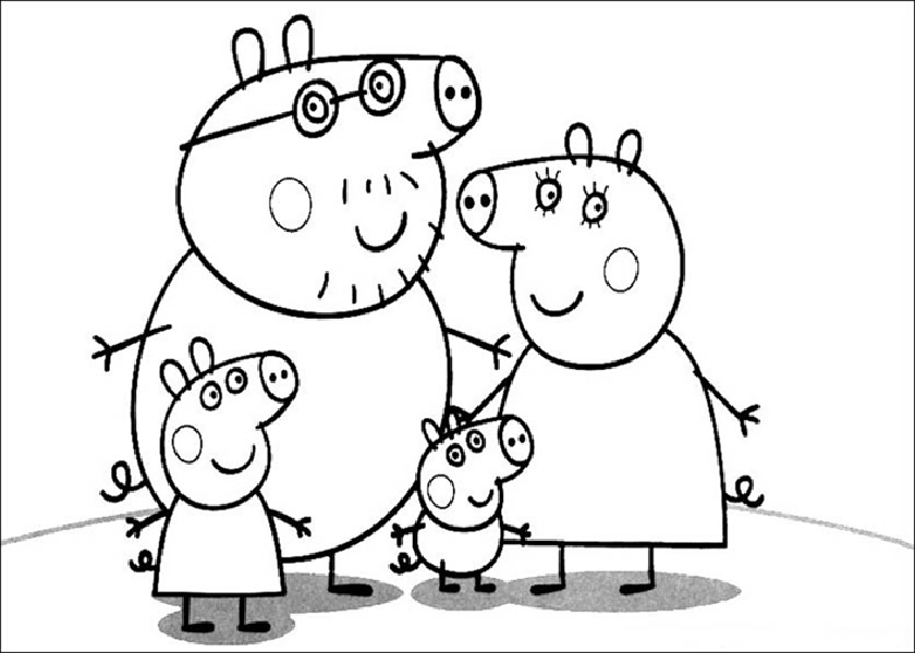 Peppa Pig et son frère George jouant dans un décor de campagne Peppa Pig et son frère George jouant dans un décor de campagne