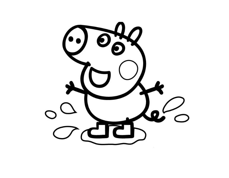 Peppa Pig en train de jouer dans un jardin coloré Peppa Pig en train de jouer dans un jardin coloré