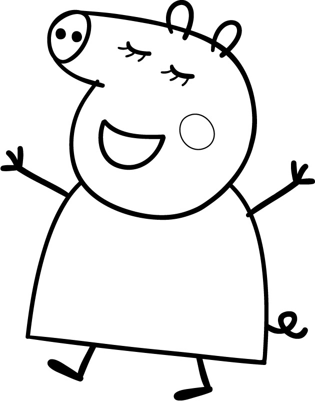 Peppa Pig et sa famille se promenant dans un paysage verdoyant