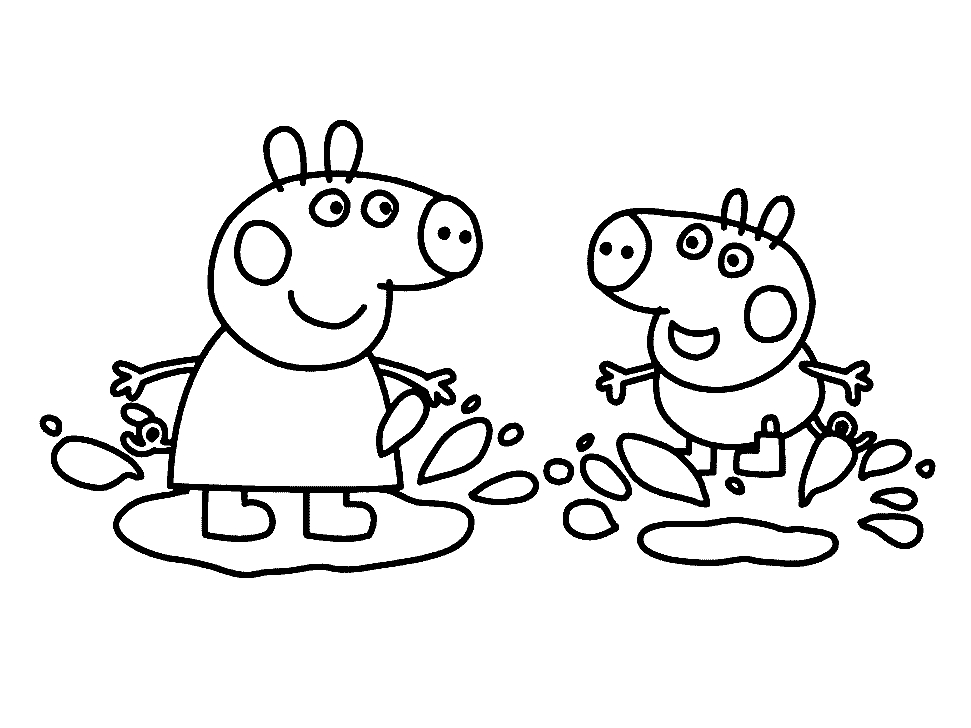 Peppa Pig jouant dans un jardin ensoleillé
