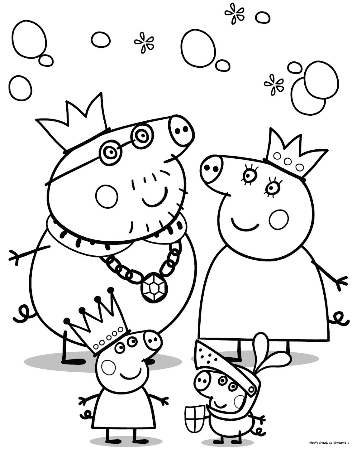 Peppa Pig et George jouant dans un parc