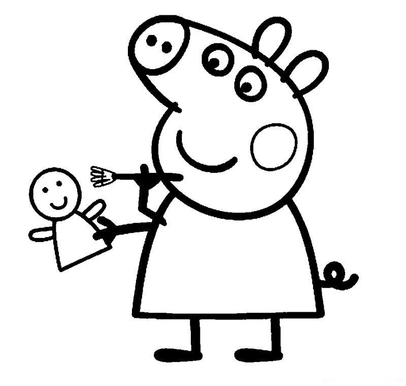 Peppa Pig jouant dans un jardin ensoleillé