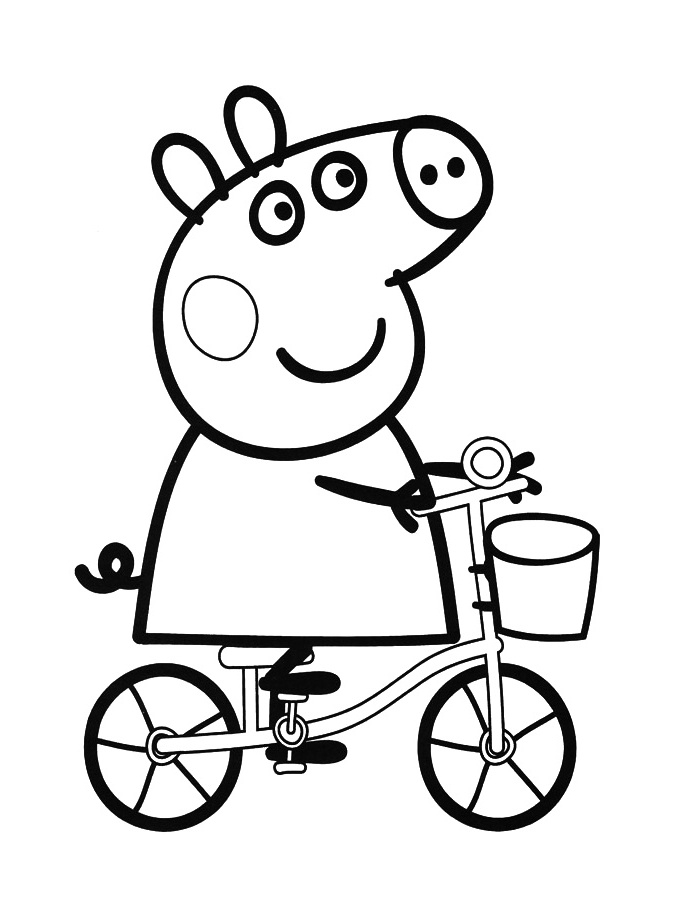 Peppa Pig jouant dans un décor champêtre